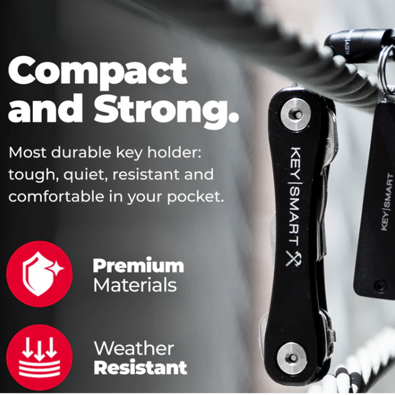KeySmart Rugged Compact Key Holder Black