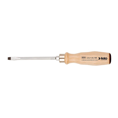 Felo Screwdriver Wooden Handle SL 10 x 1.6 x 175mm