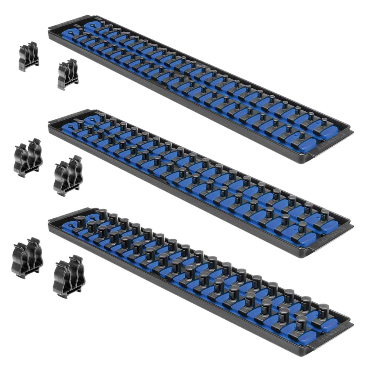 Ernst 8511 Socket Boss® Storage Organiser Rail Combo Pack 18" Blue