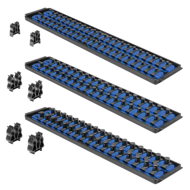 Ernst 8511 Socket Boss® Storage Organiser Rail Combo Pack 18" Blue