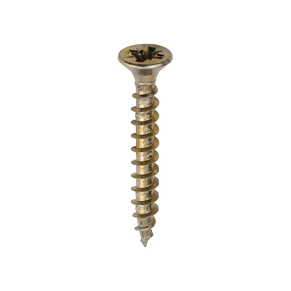 TimCo 4.0 x 30mm Yellow Wood Screw Pozi CS (200 Pack)