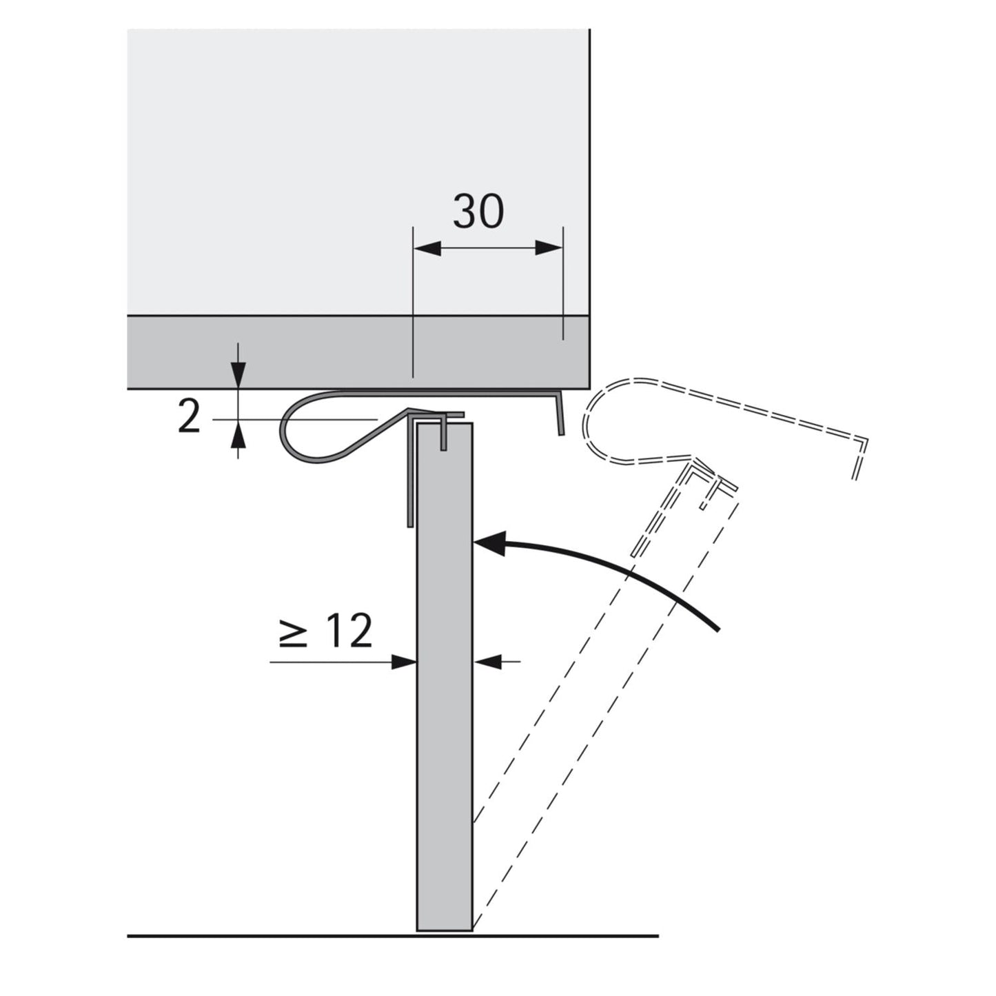 Hettich Turbo Clip Plinth Mounting Bracket Pack of 1
