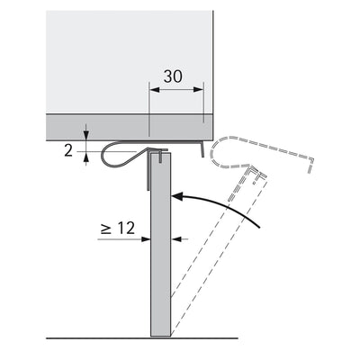 Hettich Turbo Clip Plinth Mounting Bracket Pack of 1