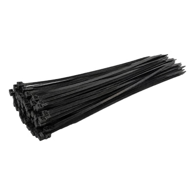 Black Cable Ties 150mm x 3.6mm Strong Zip Ties (100 Pack)