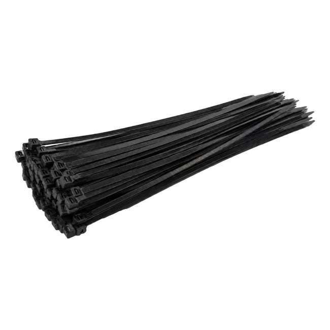 Black Cable Ties 150mm x 3.6mm Strong Zip Ties (100 Pack)