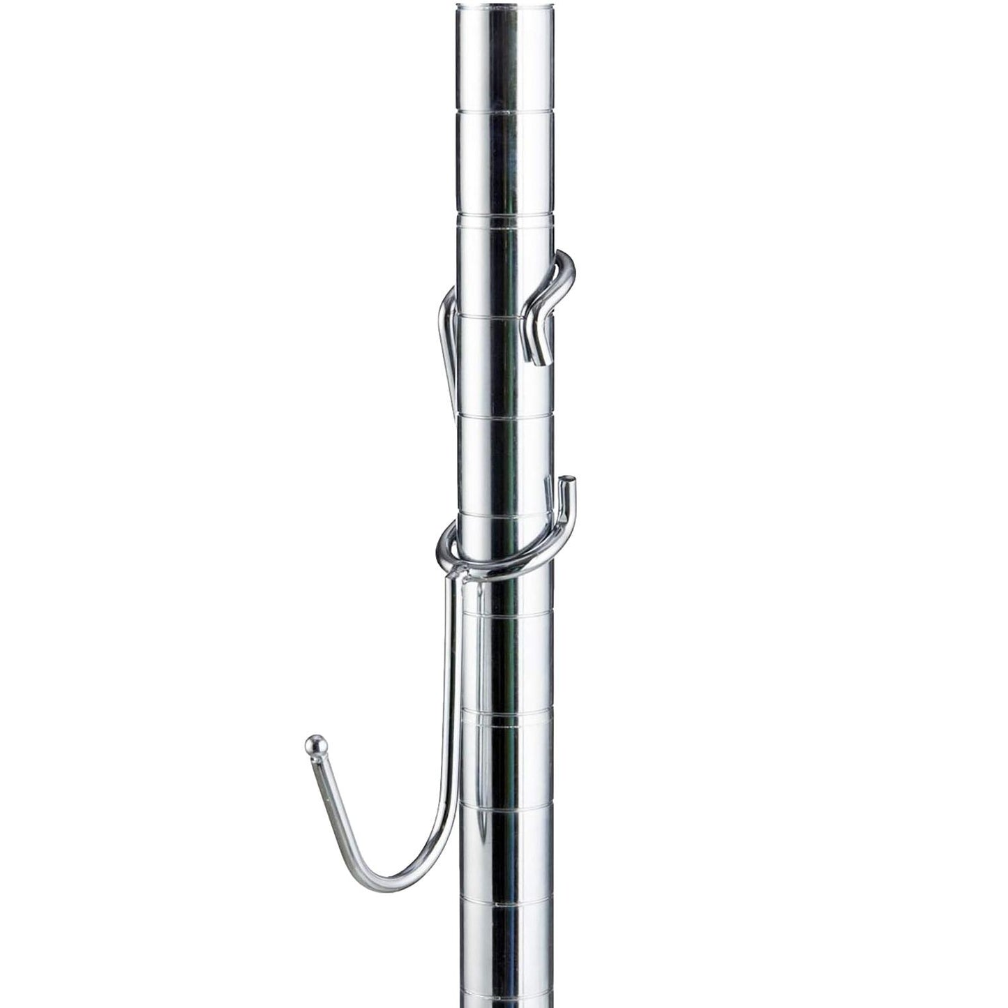 PoleHooks Chrome Wire Shelving J Hooks (5 Pack)