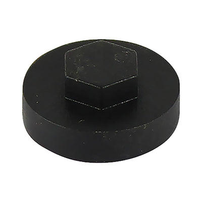 TIMCo Hex Cover Cap 16mm Black (1000 Pack)