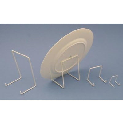 JES Large 140mm Wire Plate Stand White (Size 6, 10 Pack)
