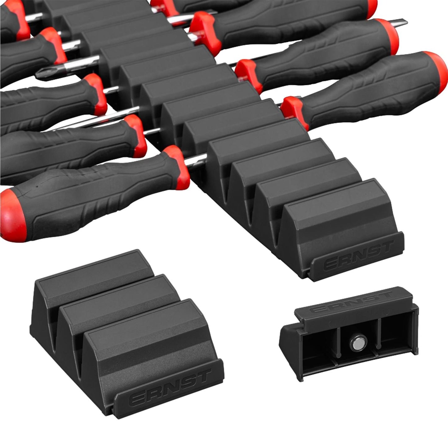 Ernst 5603M Screwdriver Pro 13 Tool Magnetic Storage Organiser Black