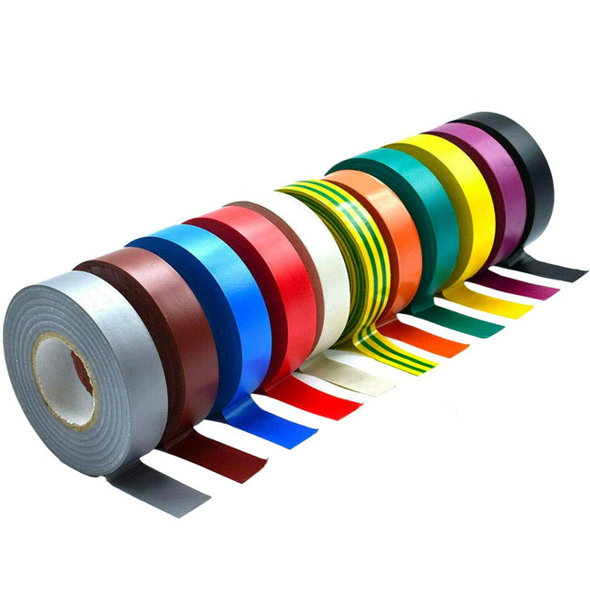 Electrical Insulation Tape PVC Flame Retardant Multipack 20m (11 Pack)