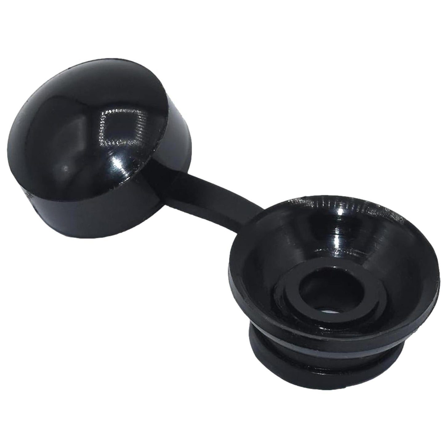 Corrugated Roofing Screw Strap Caps Black Plastic (500 Pack)
