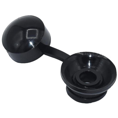 Corrugated Roofing Screw Strap Caps Black Plastic (500 Pack)