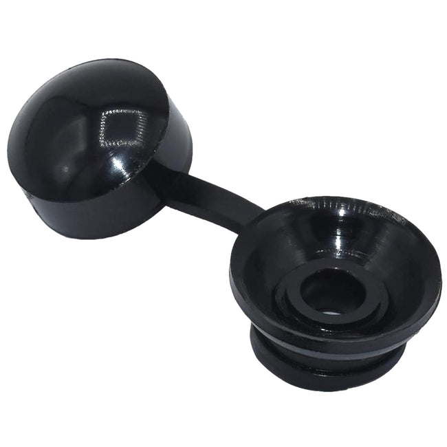 Corrugated Roofing Screw Strap Caps Black Plastic (500 Pack)
