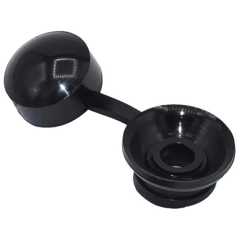 Corrugated Roofing Screw Strap Caps Black Plastic (500 Pack)