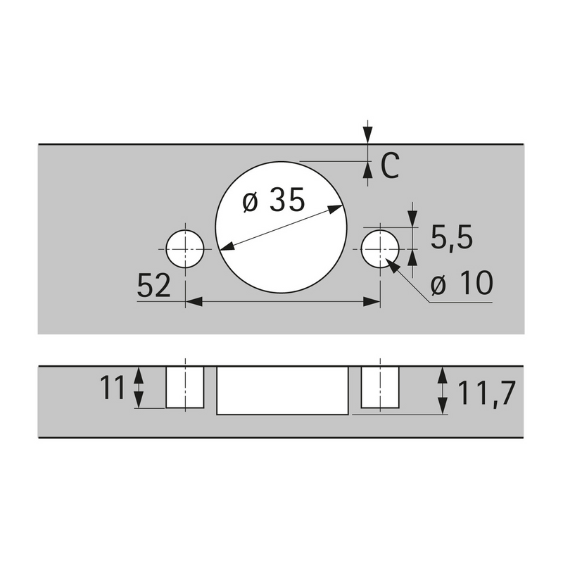 Hettich Sensys 8657i 165° Soft Close Overlay Hinge Press In 9099541
