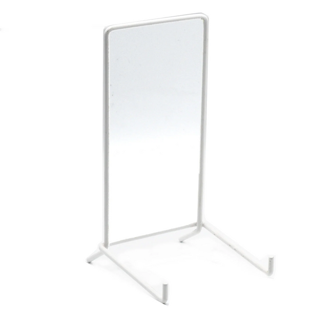 JES Extra Large 165mm Wire Strut Plate Display Stand White (Size 6, 10 Pack)