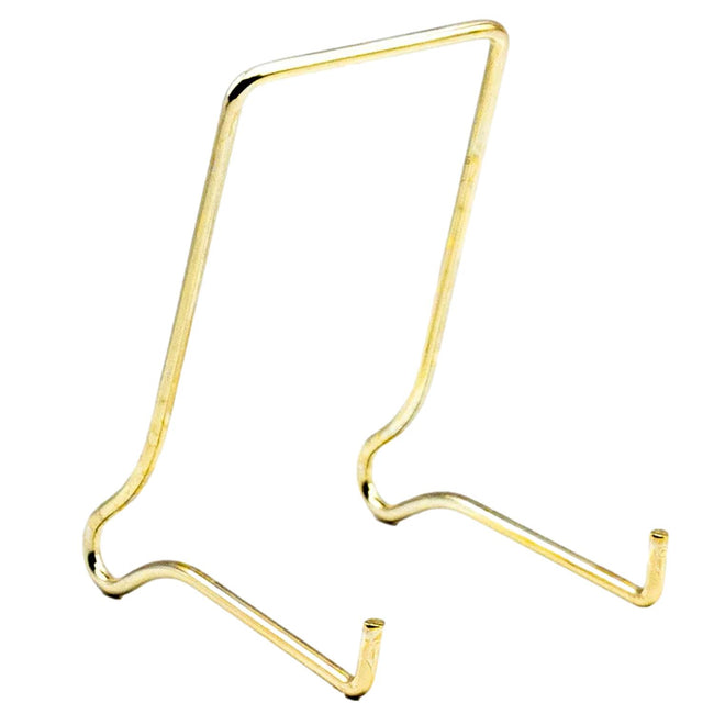 JES Large 140mm Wire Plate Stand Brassed (Size 3, 10 Pack)