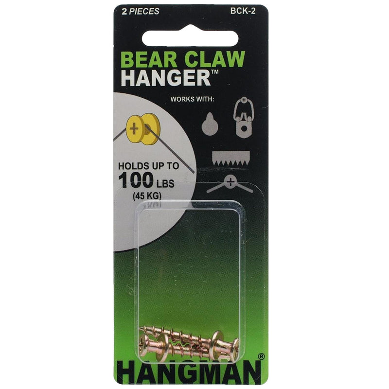 Hangman Gold Bear Claw Picture Hanging Screws (2 Pack) BCK-2