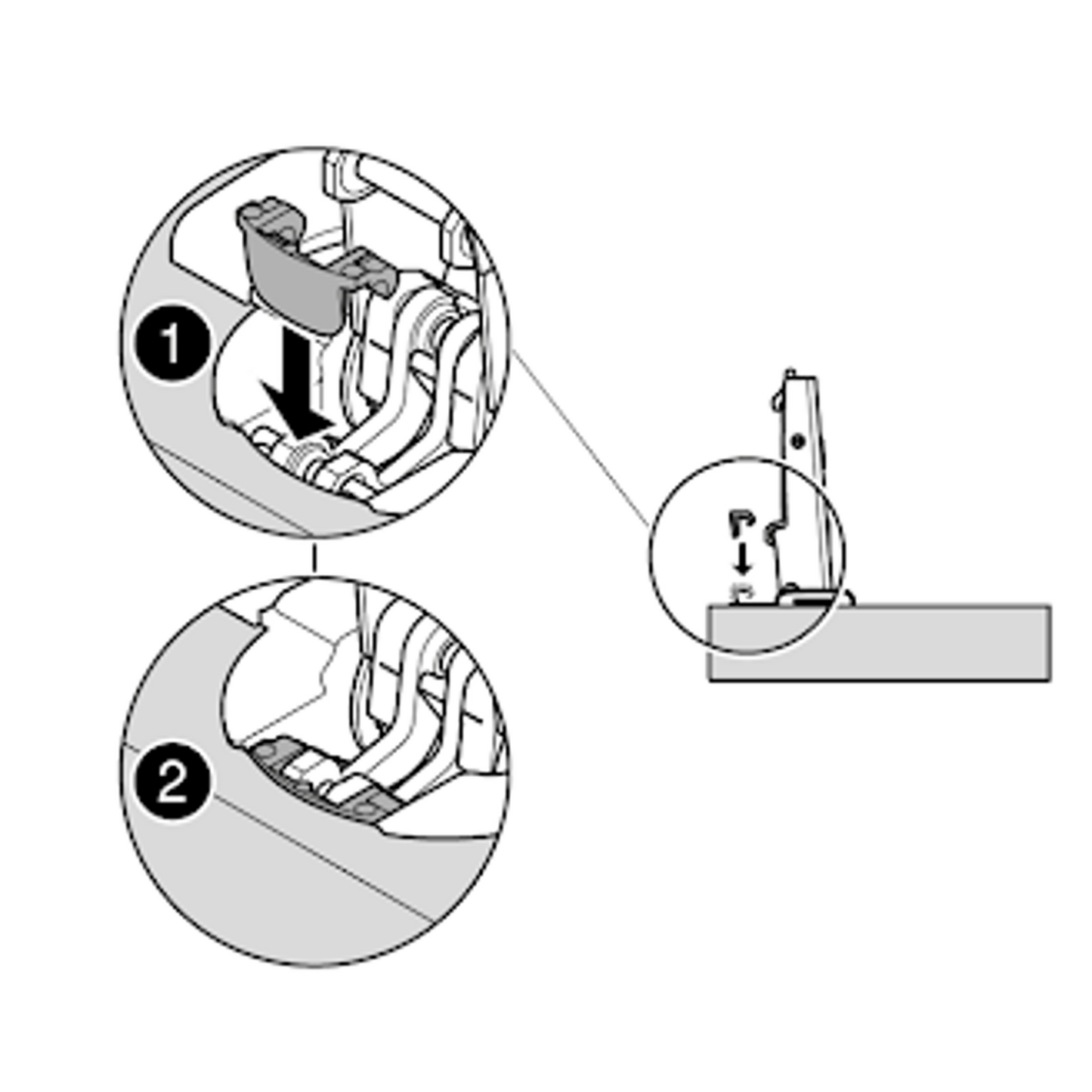 Blum 70T3553 Hinge Opening Angle Restriction Clip