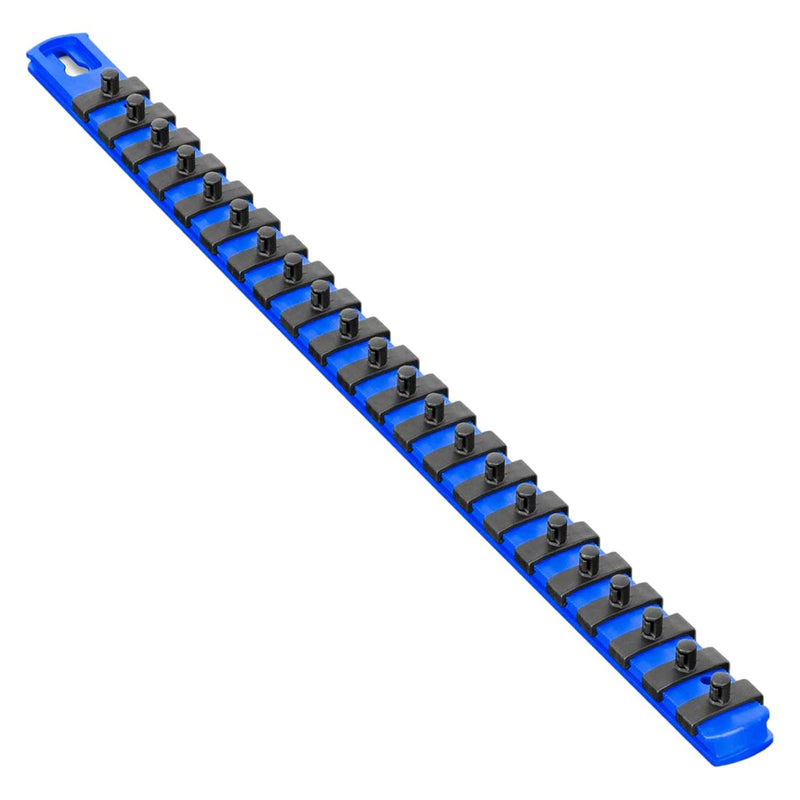 Ernst 8403 18" Socket Organizer with 22 1/4-Inch Twist Lock Clips, Blue