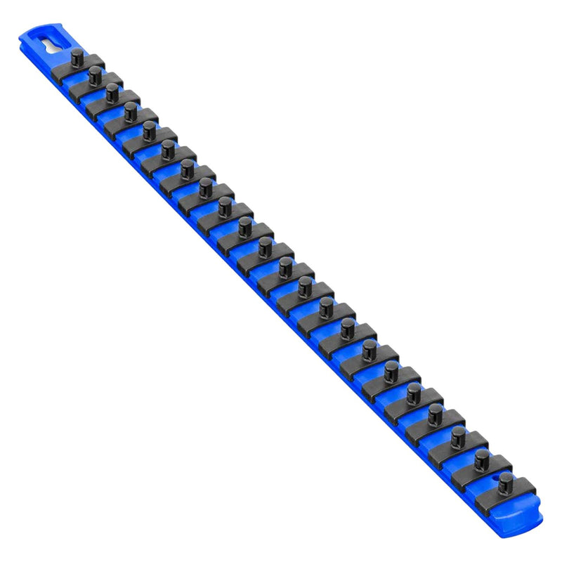 Ernst 8403M 18" Magnetic Socket Organizer with 22 1/4-Inch Twist Lock Clips, Blue