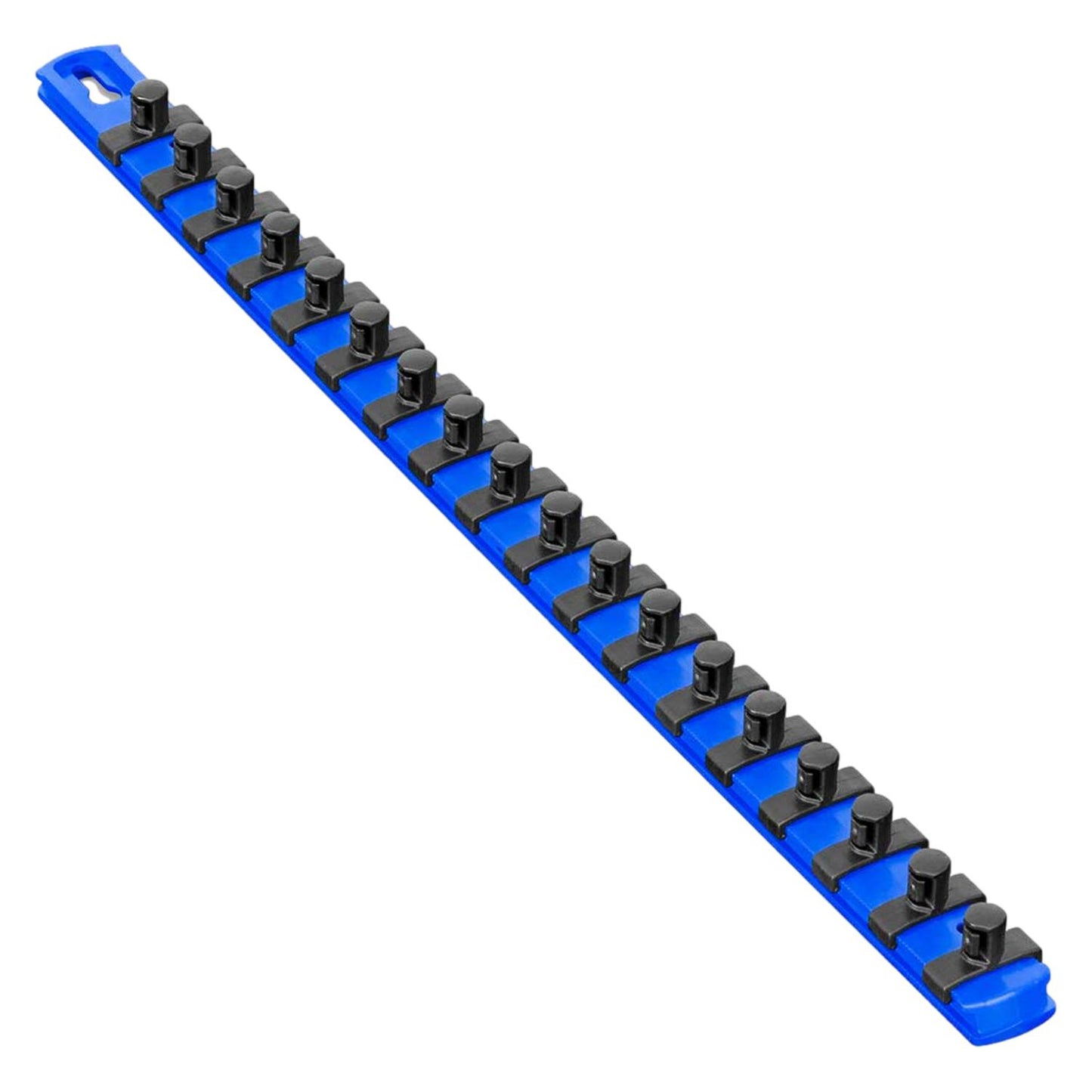 Ernst 8404 18" Socket Organizer with 18 3/8-Inch Twist Lock Clips, Blue