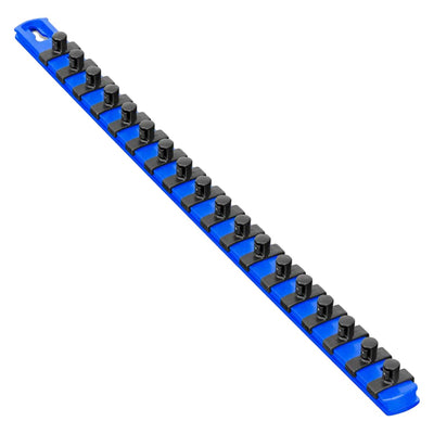 Ernst 8404 18" Socket Organizer with 18 3/8-Inch Twist Lock Clips, Blue