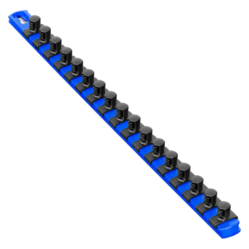 Ernst 8405 18" Socket Organizer with 17 1/2-Inch Twist Lock Clips, Blue