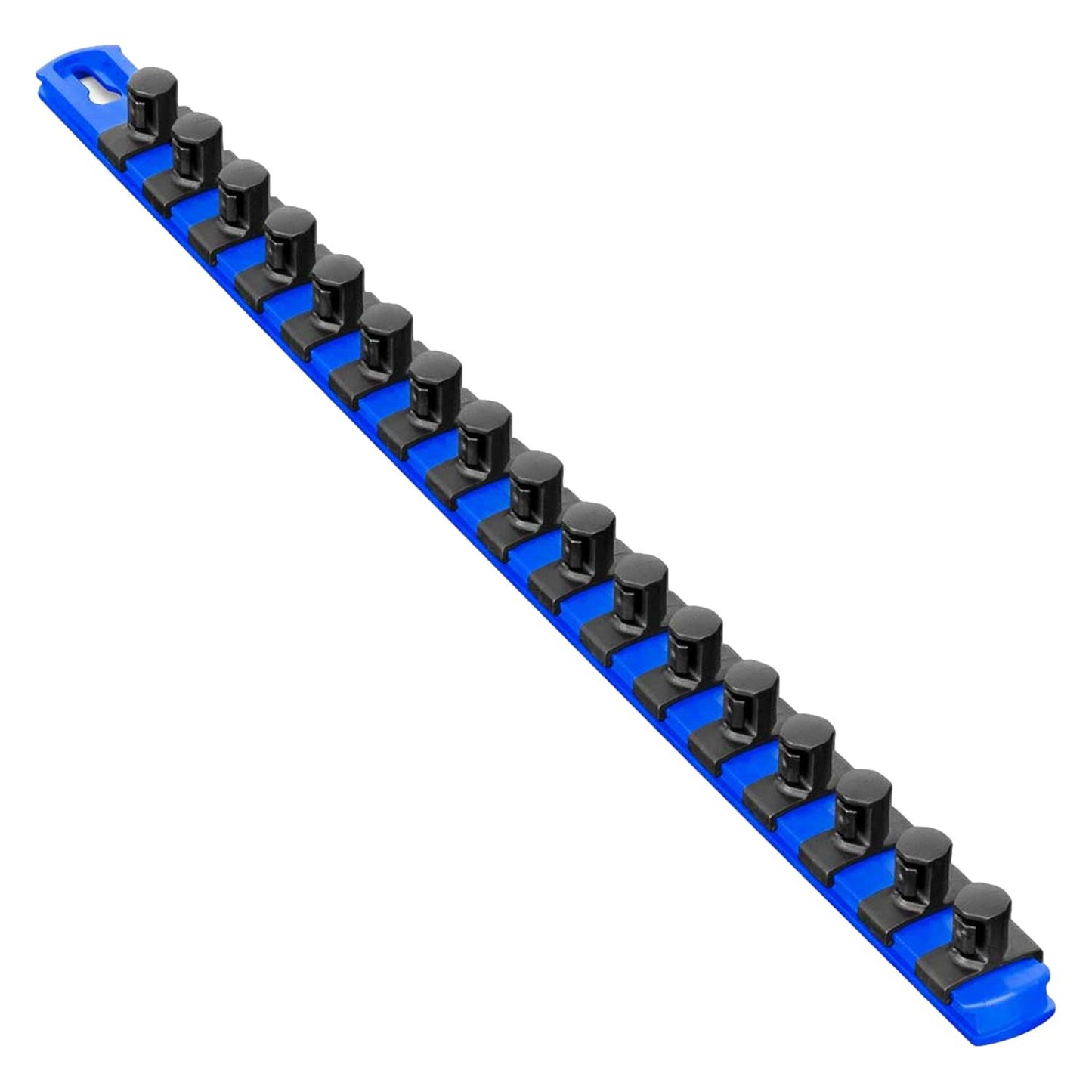 Ernst 8405M 18" Magnetic Socket Organizer with 17 1/2-Inch Twist Lock Clips, Blue
