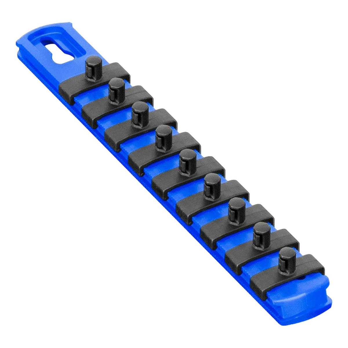 Ernst 8407 8" Socket Organizer with 9 1/4" Twist Lock Clips, Blue