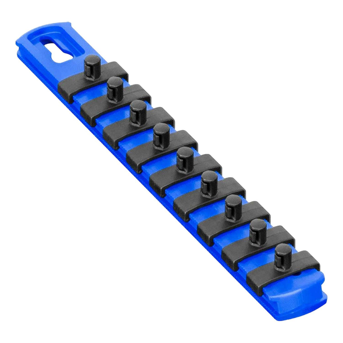 Ernst 8407M 8" Magnetic Socket Organizer with 9 1/4" Twist Lock Clips, Blue