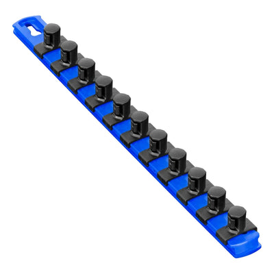 Ernst 8419 13" Socket Organizer with 11 1/2" Twist Lock Clips, Blue