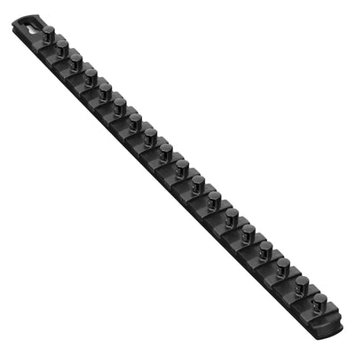 Ernst 8421M 18" Magnetic Socket Organizer with 18 3/8-Inch Twist Lock Clips, Black