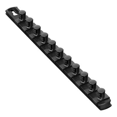 Ernst 8425M 13" Magnetic Socket Organizer with 11 1/2" Twist Lock Clips, Black