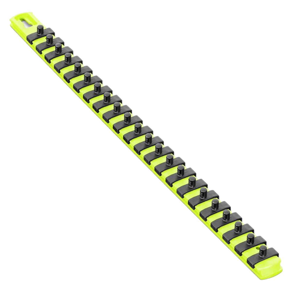 Ernst 8434HV 18" Socket Organizer with 22 1/4-Inch Twist Lock Clips, High-Visibility
