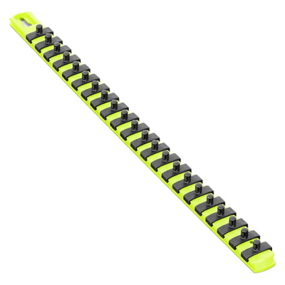 Ernst 8434HV 18" Socket Organizer with 22 1/4-Inch Twist Lock Clips, High-Visibility