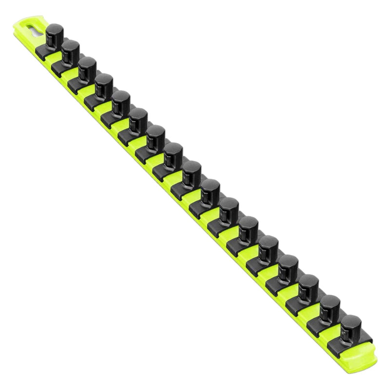 Ernst 8436HV 18" Socket Organizer with 17 1/2-Inch Twist Lock Clips, High-Visibility