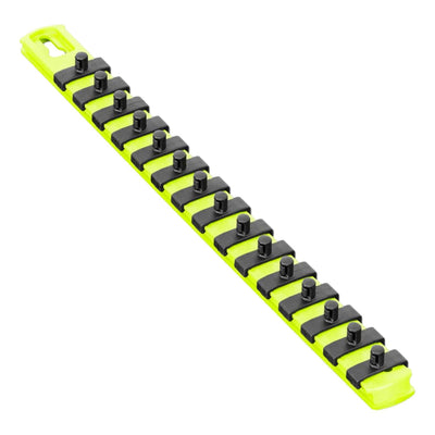 Ernst 8437HV 13" Socket Organizer with 15 1/4" Twist Lock Clips, High Visibility