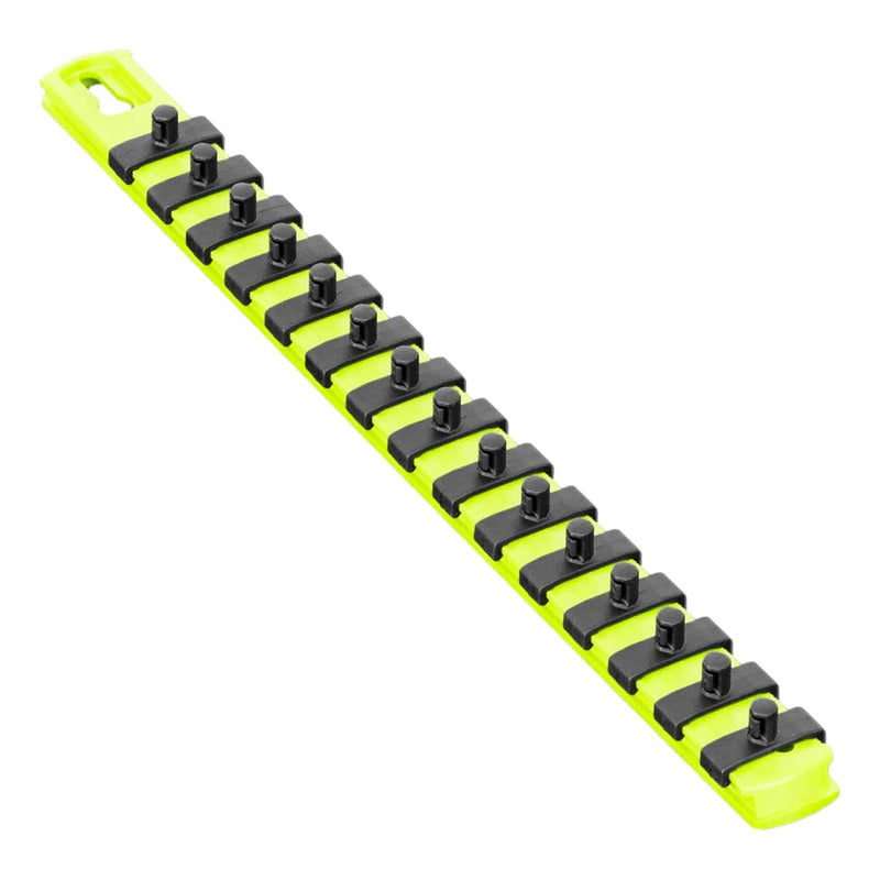 Ernst 8437HV 13" Socket Organizer with 15 1/4" Twist Lock Clips, High Visibility
