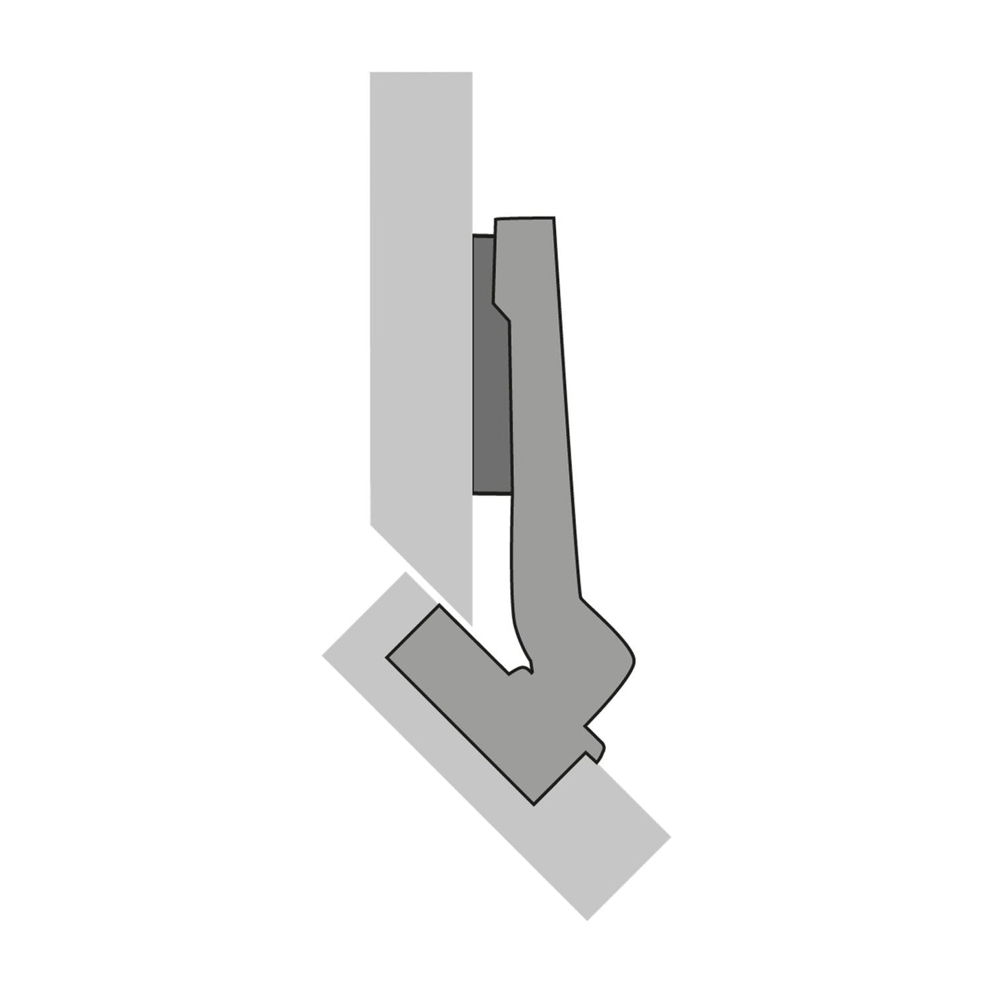 Hettich Intermat 9936 W45 95˚ Overlay Hinge 77699 TH52