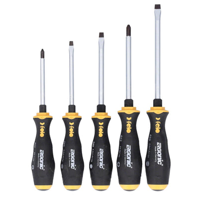 Felo Screwdriver Set Ergonic Hammer Cap SL / PH 1+2 5 Piece