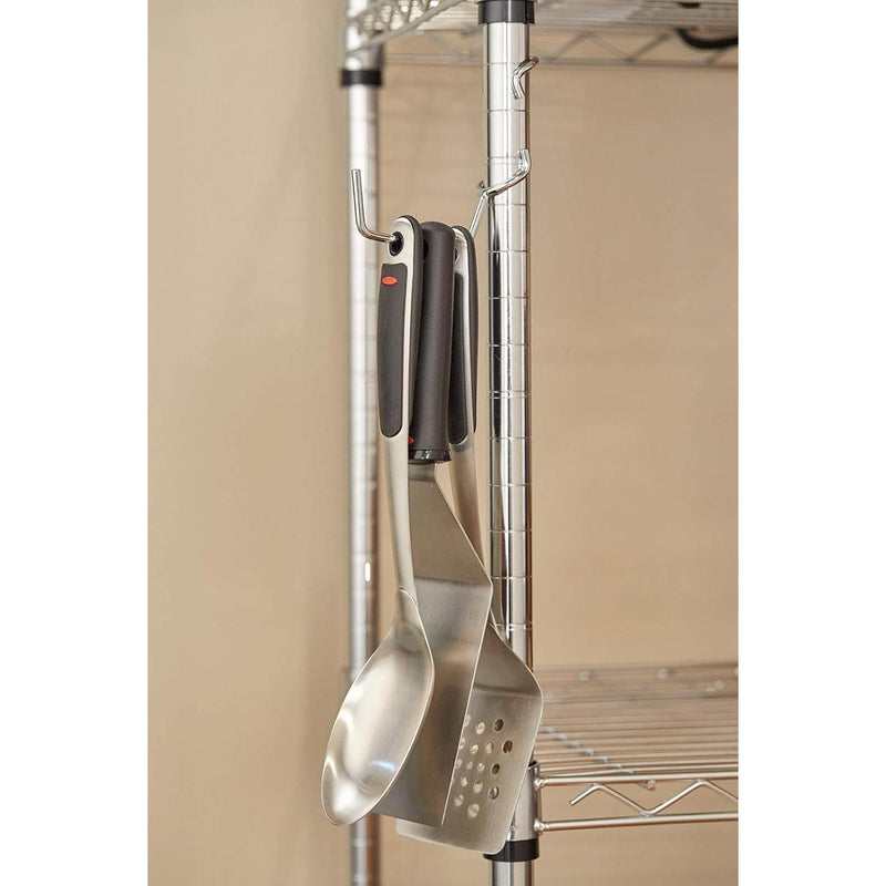 PoleHooks Chrome Wire Shelving Hooks Variety Pack (5 Pack)