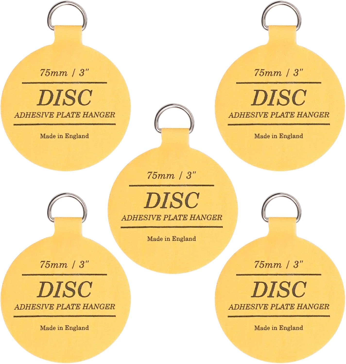Disc Plate Hangar for Walls - Invisible Self Adhesive Plate Holder 5 Pack (3"/75mm)