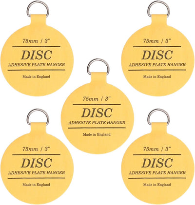 Disc Plate Hangar for Walls - Invisible Self Adhesive Plate Holder 5 Pack (3"/75mm)