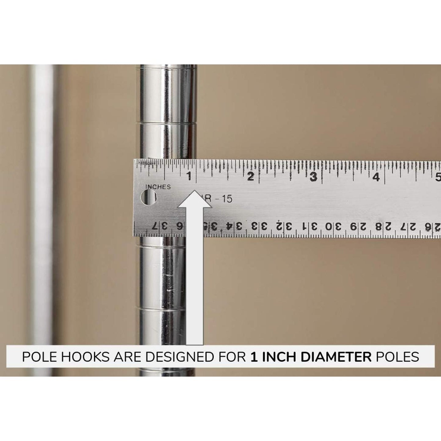 PoleHooks Chrome Wire Shelving Utility Hooks (5 Pack)