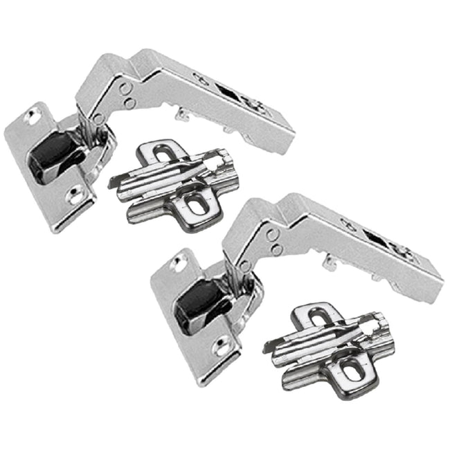 Hettich Intermat 9936 W90 95˚ Angle Inset Hinge 77708 & Mount 9075005 (2 Pack)