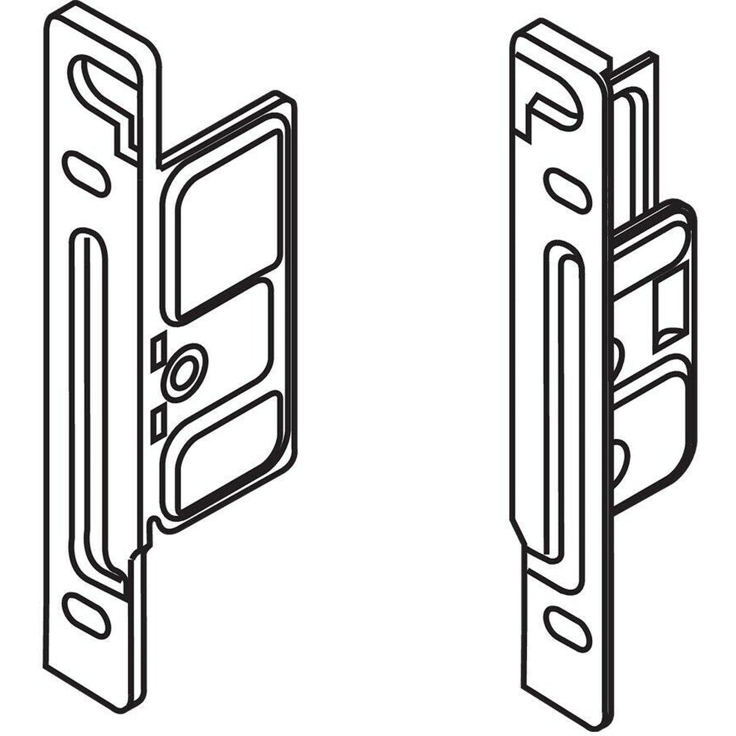 Blum ZSF.1700 Metabox Drawer Front Fixing Brackets (Pair)