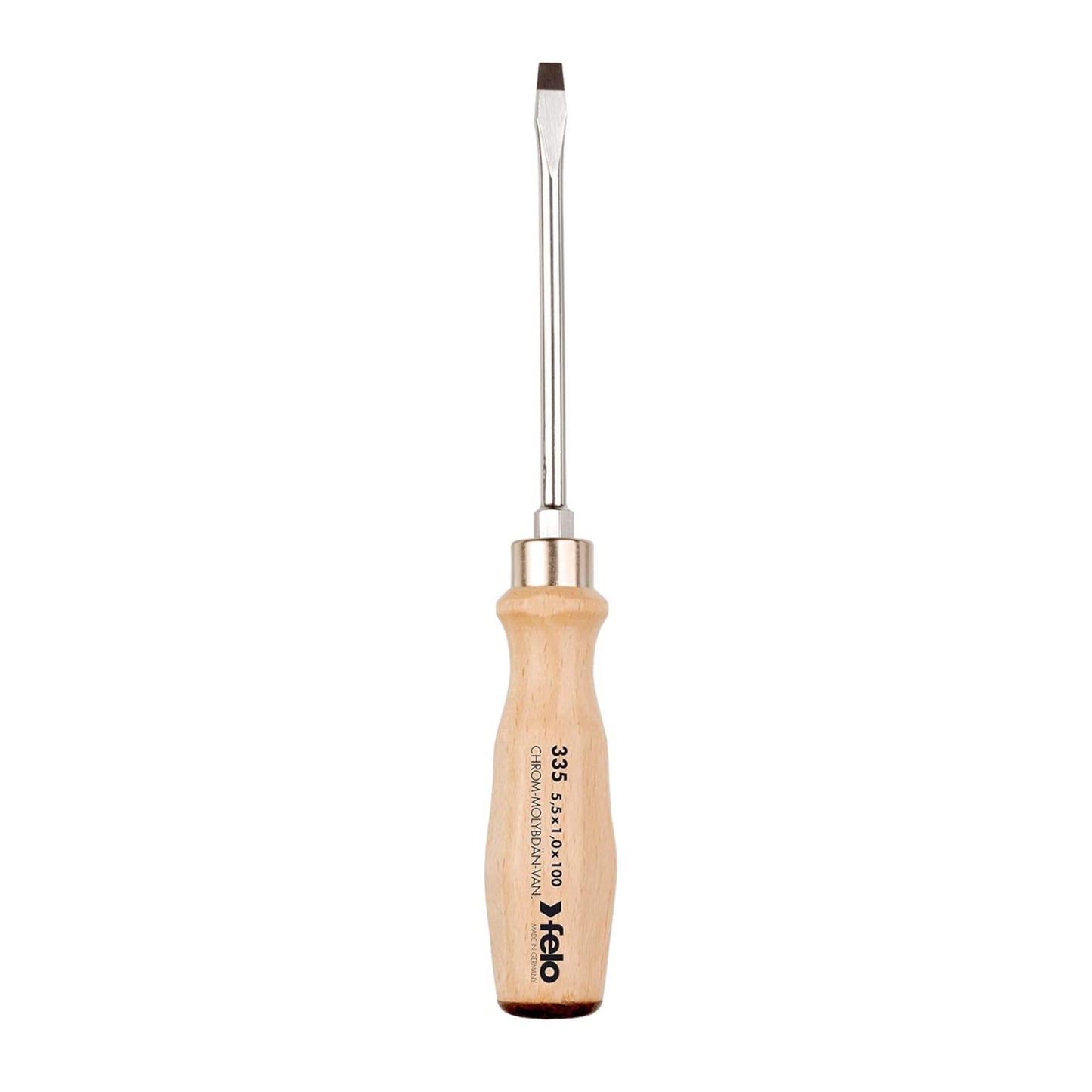 Felo Screwdriver Wooden Handle SL 10 x 1.6 x 175mm