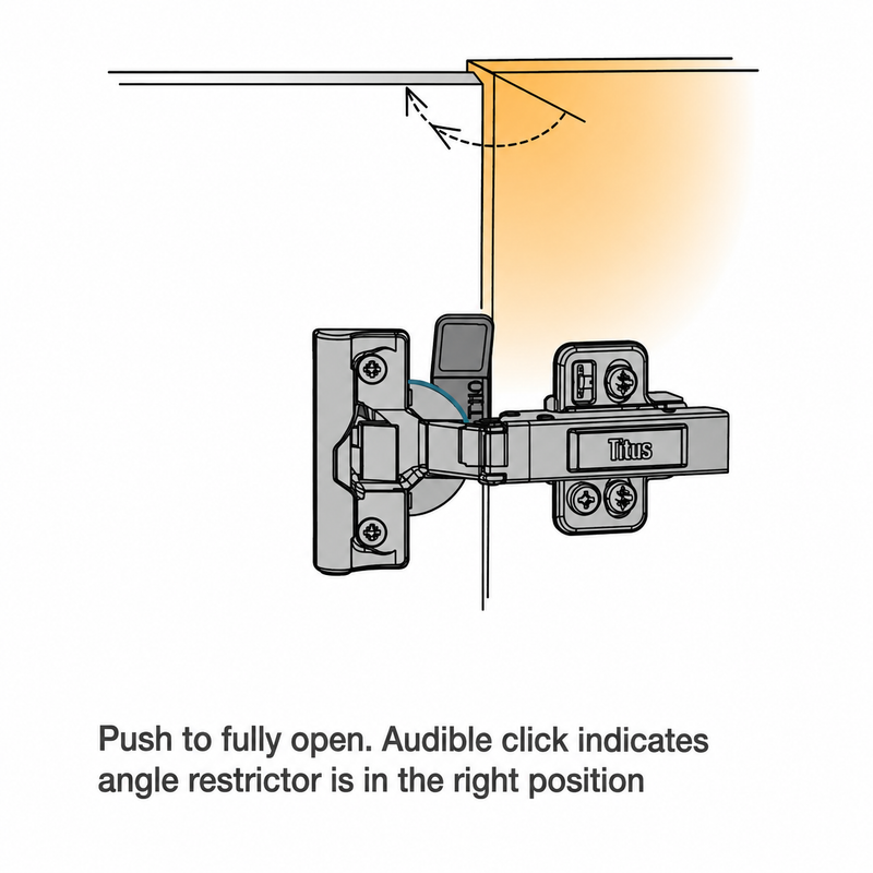 Titus Hinge Opening Angle Restrictor 80° T-Type Hinges