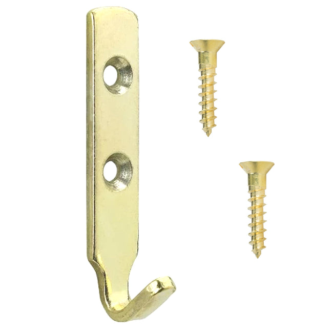 Heavy Duty Brass J Picture Mirror Hook 62mm x4